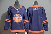 Women Oilers Blank Navy 50th anniversary Adidas Jersey,baseball caps,new era cap wholesale,wholesale hats